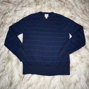 St John’s Bay Men's Navy Blue Striped Sweater